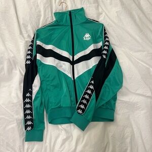 Kappa Oversized Green and Black Track Jacket